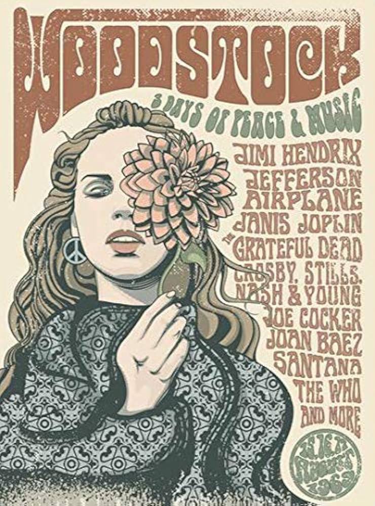 Amazon.co.jp: ウッドストック 1969 フェスティバル ギグ ポスター