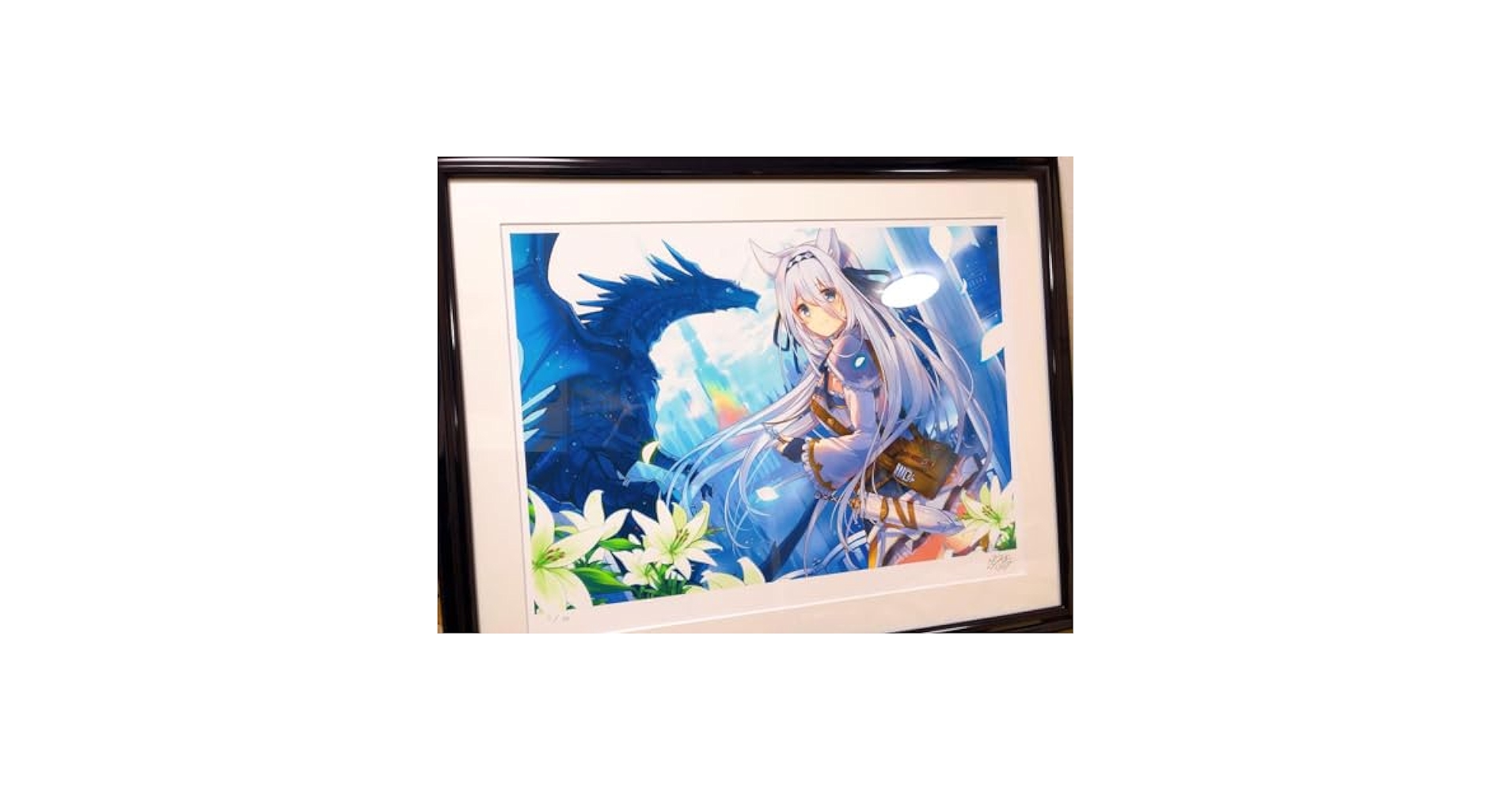 1円〜 同梱不可□ アールビバン 版画 三嶋くろね 少女と竜は