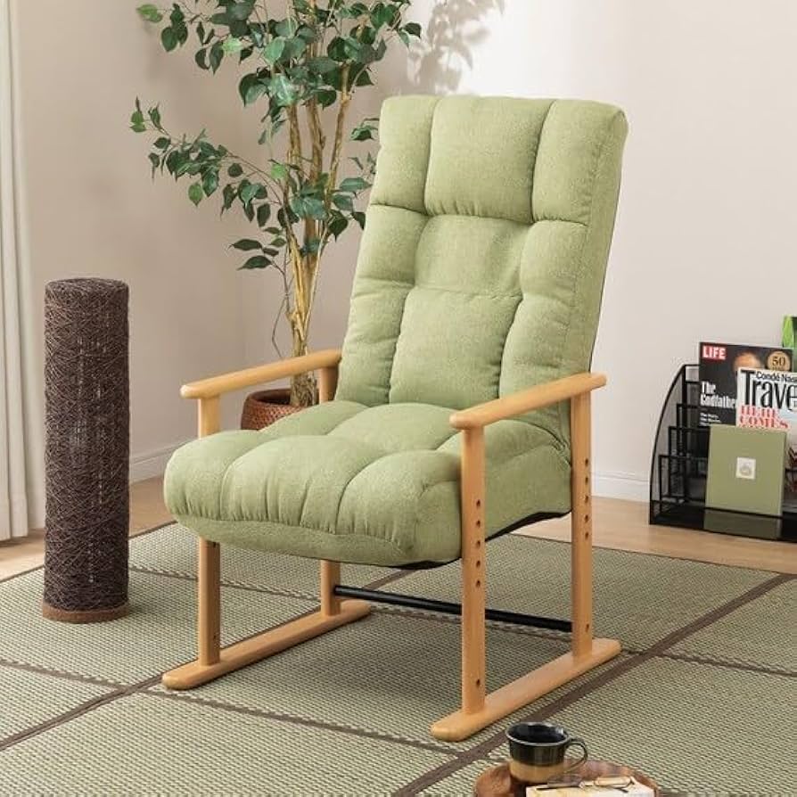 Amazon｜ニトリ 高座椅子 ハイタイプ オルガン3 グリーン/ナチュラル