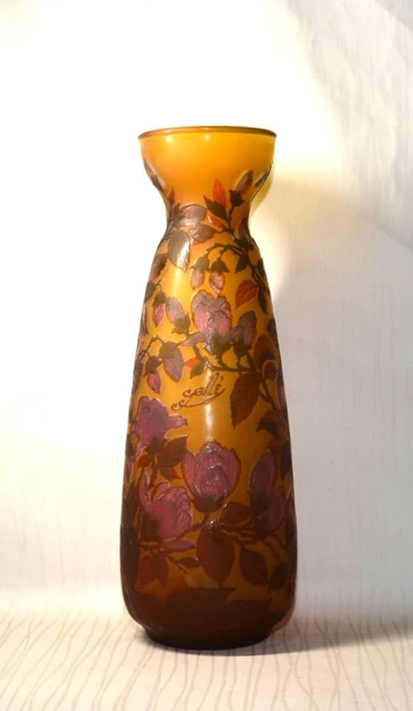 Amazon.co.jp: 初荷です エミール ガレ風 花草文フラワーベース 花瓶