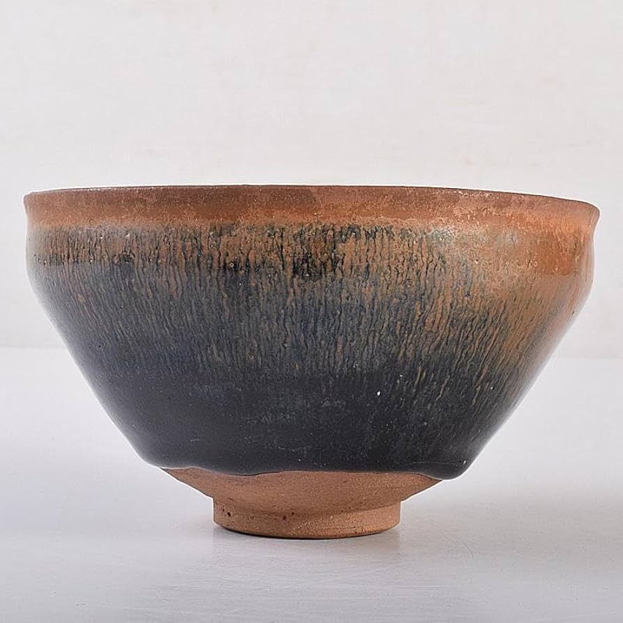 Amazon.co.jp: 中国 南宋 建窯 兎毫盞 禾目天目茶碗 M R7597 : ホーム