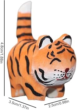 Amazon.co.jp: Yirdapall 虎 置物 オブジェ 動物 小さな 虎の木彫り