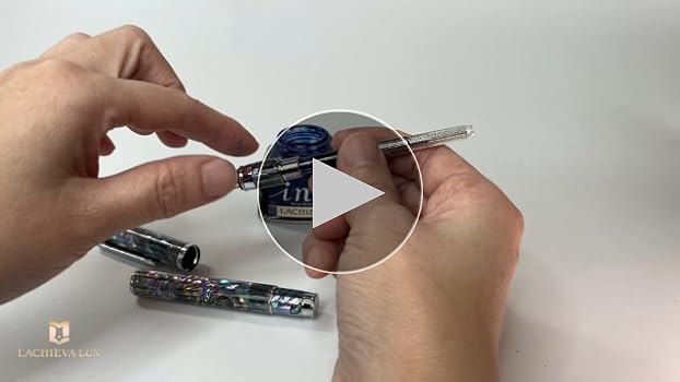 Amazon | LACHIEVA LUX アワビ貝殻 万年筆 ドイツ製 ファインニブ