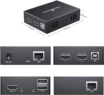 Amazon.co.jp: HDMI KVM USBエクステンダー : パソコン・周辺機器