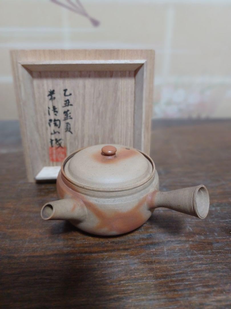 常滑焼 火襷急須 四代伊奈長三 造 常滑焼 火襷急須