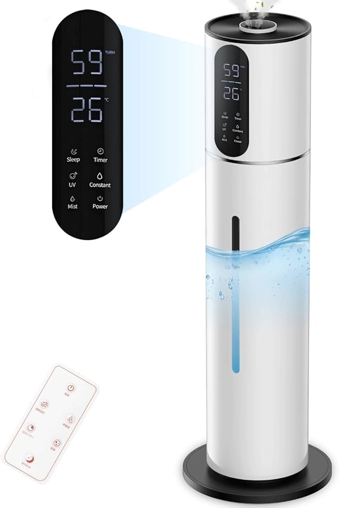 Amazon.co.jp: 加湿器 大容量 8L 超音波式 タワー【新モデル&4重除菌