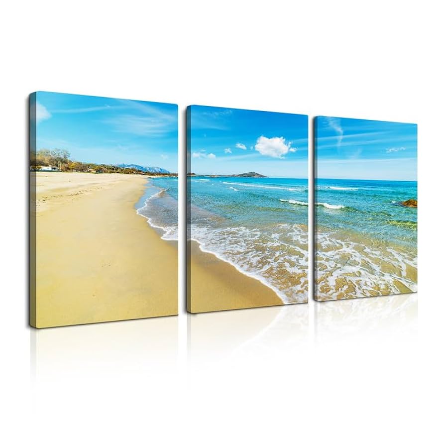 セット アート 海の絵 油絵キャンパス 絵 絵具 インテリア IKEA ZUNI