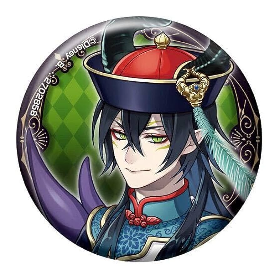 ツイステ 初期 カプセル缶バッジ 寮服 マレウス ツイステ 初期