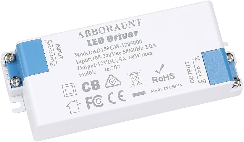 LED Driver Power Supply 12V 60W LED Drivers Transformer 100-240V