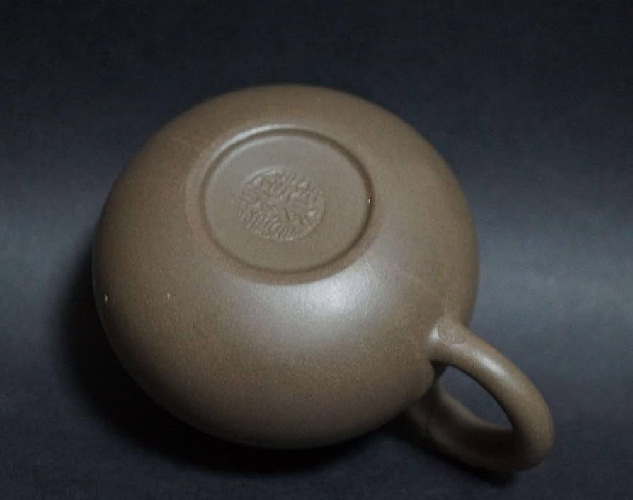 中国工芸師 顧鵬程造 栄天紫砂壺 細工彫り『龍文』 原鉱泥手造り急須