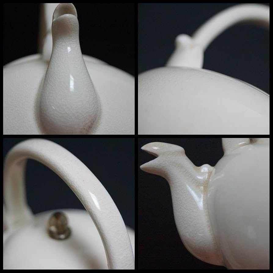 Amazon | 明治期 白泥獣口 提手式急須 高台水注 煎茶道具時代物品