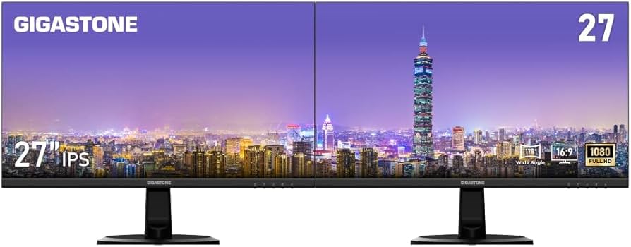 Amazon.com: Gigastone 27 inch IPS LED Back Light Monitor 2-Pack