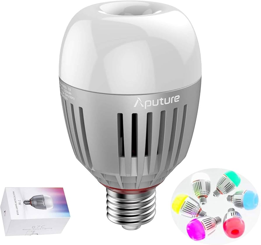 Aputure Accent B7c LED Smart Bulb 7W RGBWW,2000k-10000k Bi Color