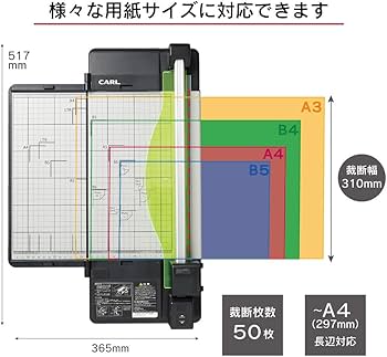 Amazon | カール事務器 裁断機 ペーパーカッター スリム A4対応 50枚