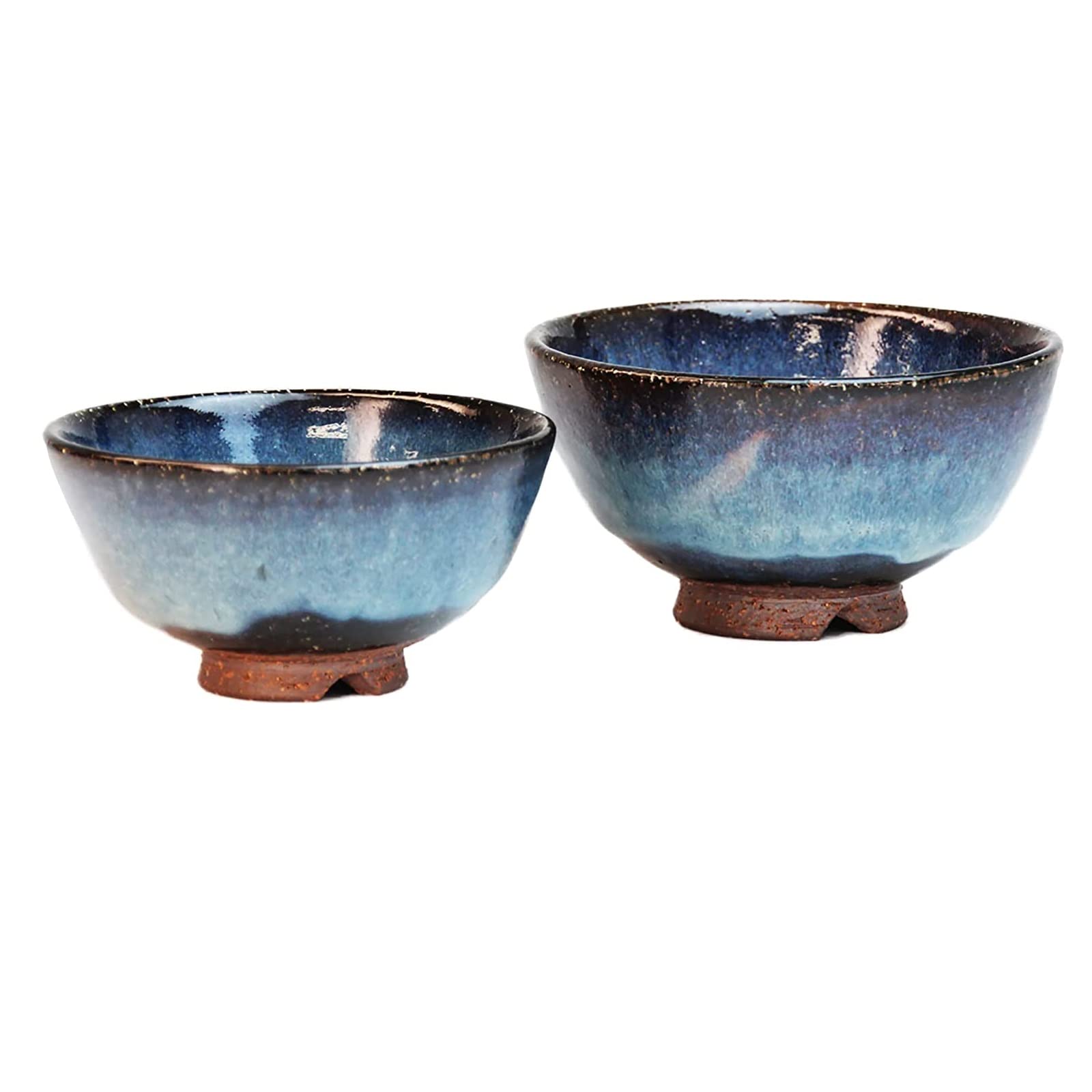 Amazon | 萩焼 山根清玩 青萩 組飯碗【サイズ】商品サイズ：13×7cm