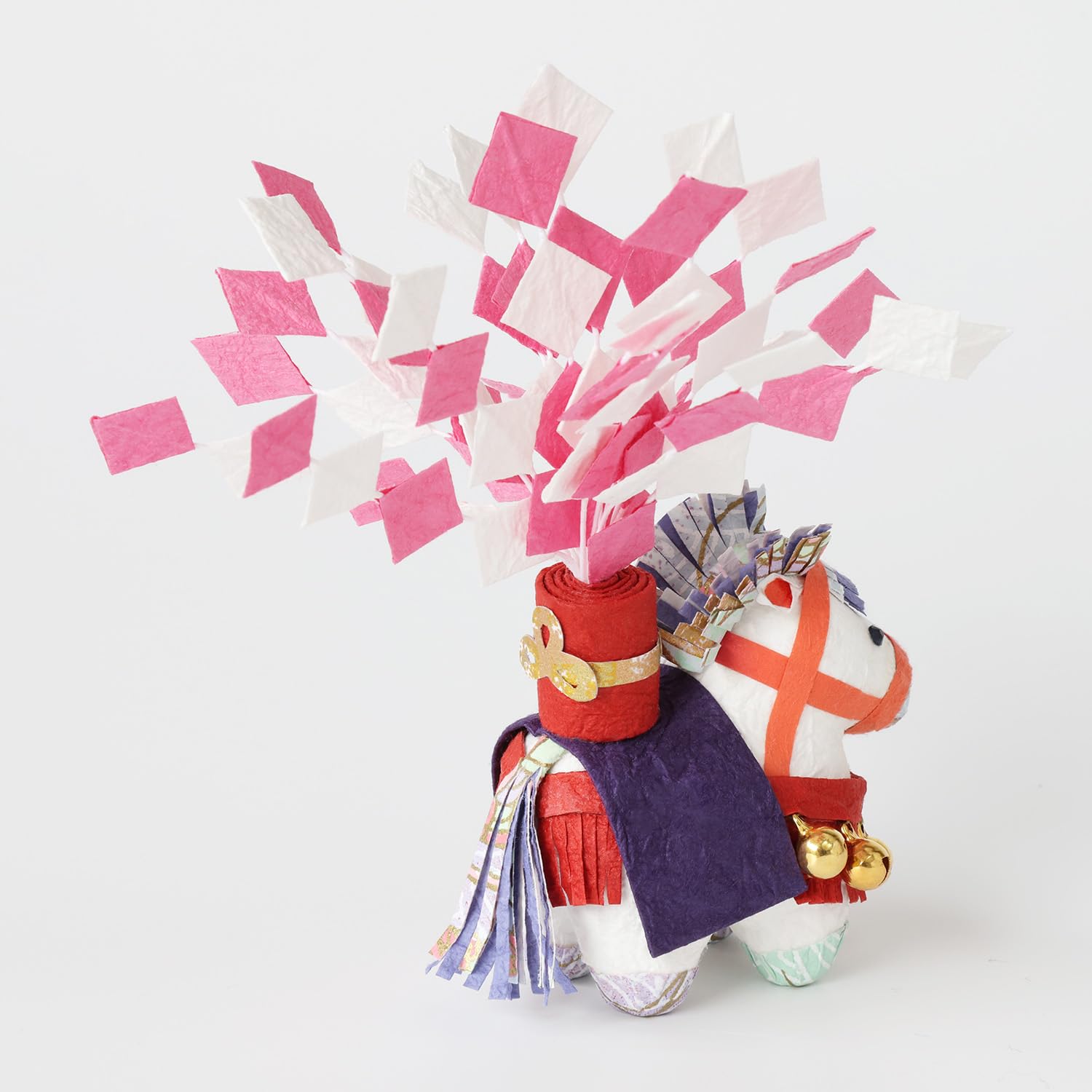 Amazon.co.jp: めでたや 福花午 置物 小さい 馬 正月飾り 午年 和紙