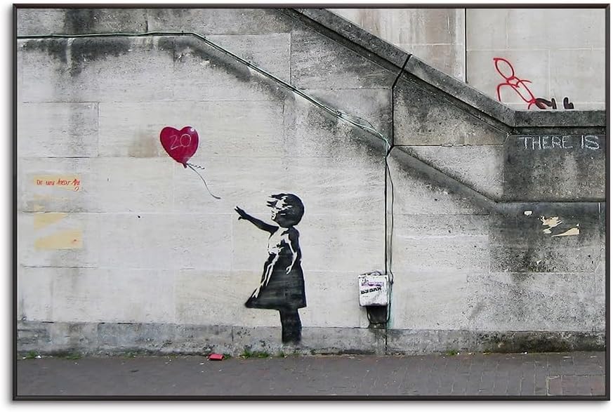 Banksy バンクシー 女の子 赤い風船 ポスター バンクシー アートパネル