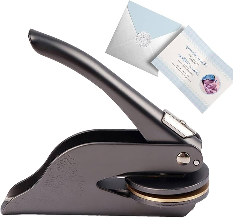 Amazon.co.jp: エンボッサースタンプ、ブックスタンプエンボッサー