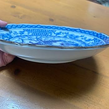 Amazon.co.jp: 有田焼 玄昌窯 染付孔雀紋様皿 大皿 : ホーム＆キッチン