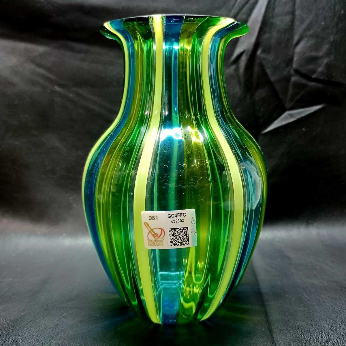 ヴェネチアガラス ムラノ イタリア 花瓶 フィリグラーナ レッティ