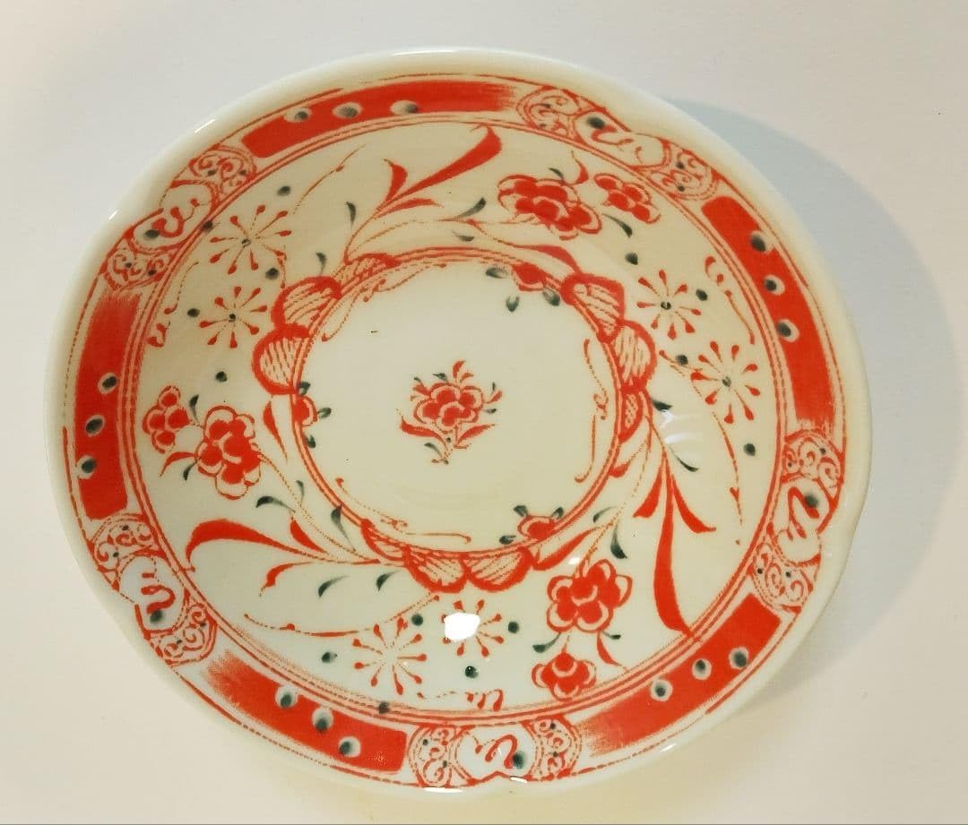 織部焼 玉山保夫窯 指導者玉置保夫 カニ 絵皿 5枚セット 玉山窯｜和