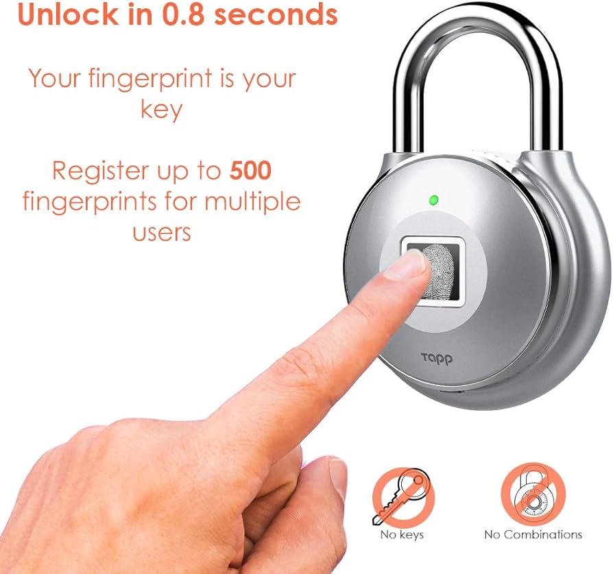 Tapplock Smart Fingerprint Padlock (one+) - Bluetooth Keyless