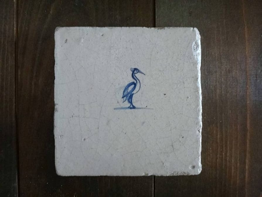 Amazon | 1600年代オランダデルフトタイル【鳥A】)17世紀年代