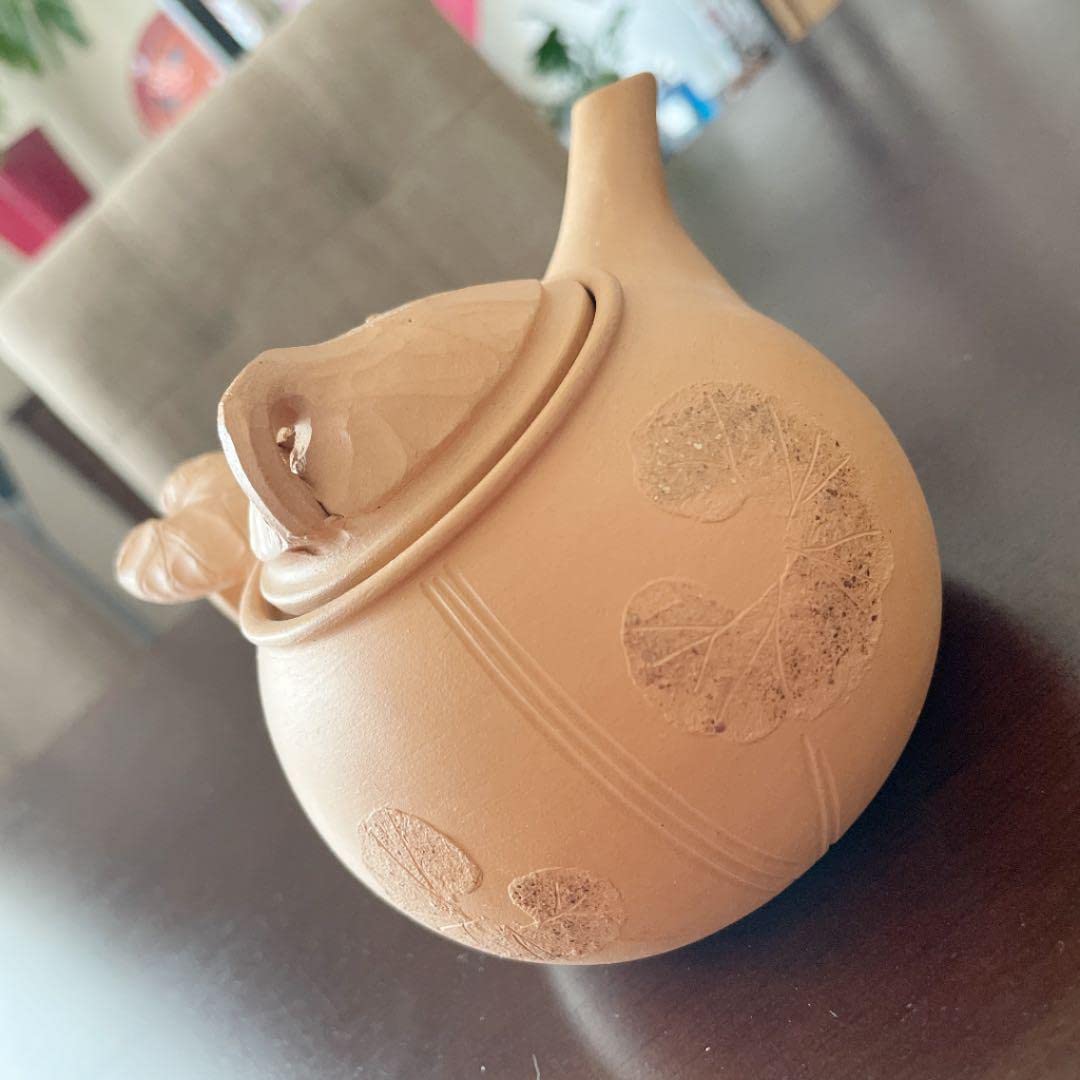 煎茶道具 秋田焼 奥田道遊造 からくり 蛙急須 だるま湯呑 3点 M 7679