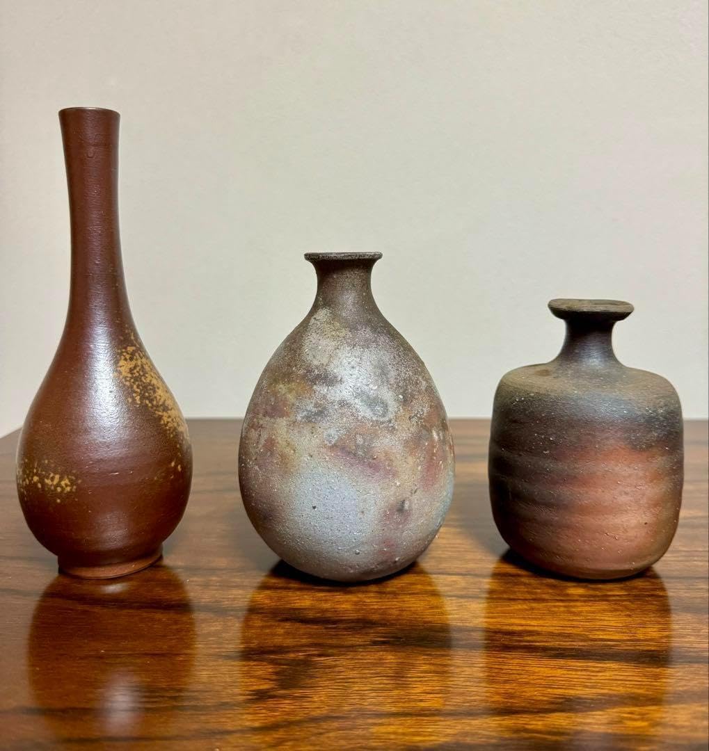 骨董品 安東利喜 花入 花器 花生 花瓶 備前壺 備前焼 希少 骨董品 安東