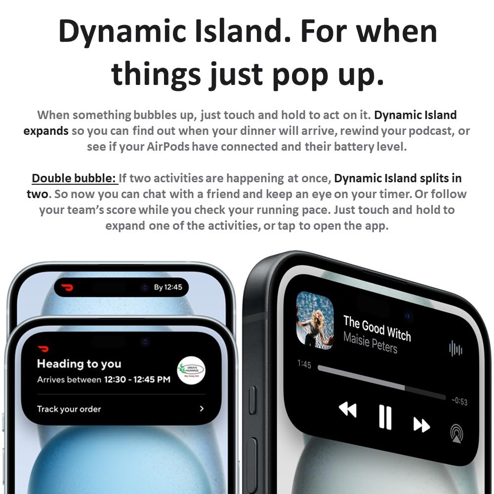 Amazon.com: Apple iPhone 15, 128GB, Blue - Unlocked (Renewed