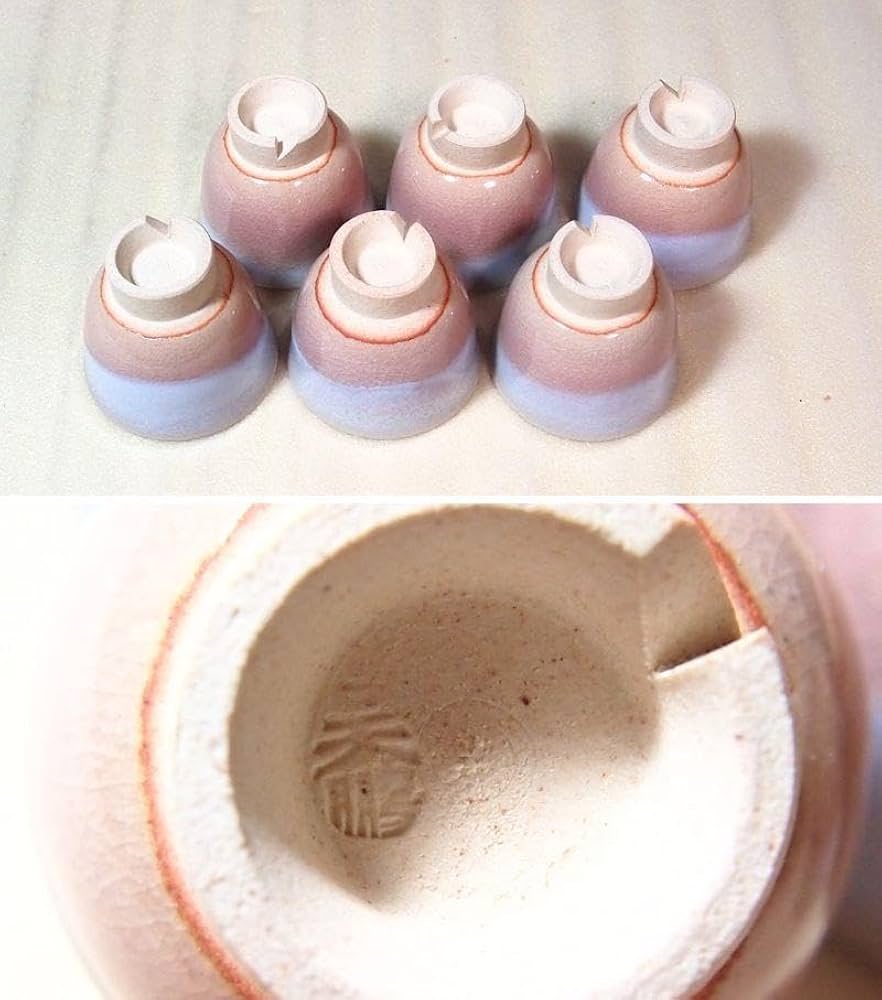 椿窯天鵬山萩焼揃6客