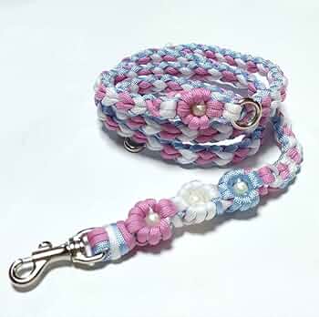 愛犬用カフェリード】パラコードでハート編み/ラブラブ編み。災害時や