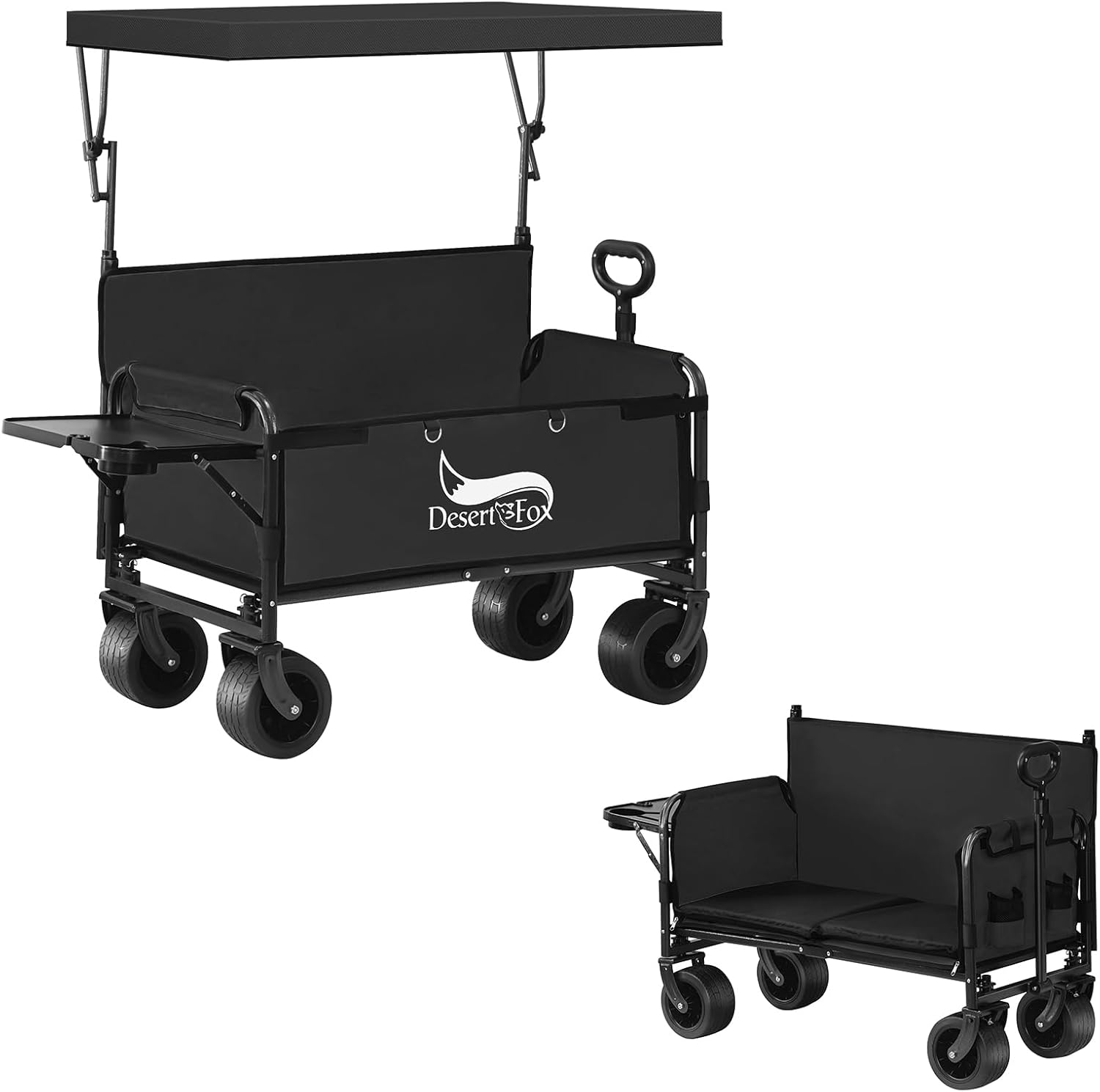 DesertFox キャリーワゴン キャリーカート 【10CM極太タイヤ·ブレーキ