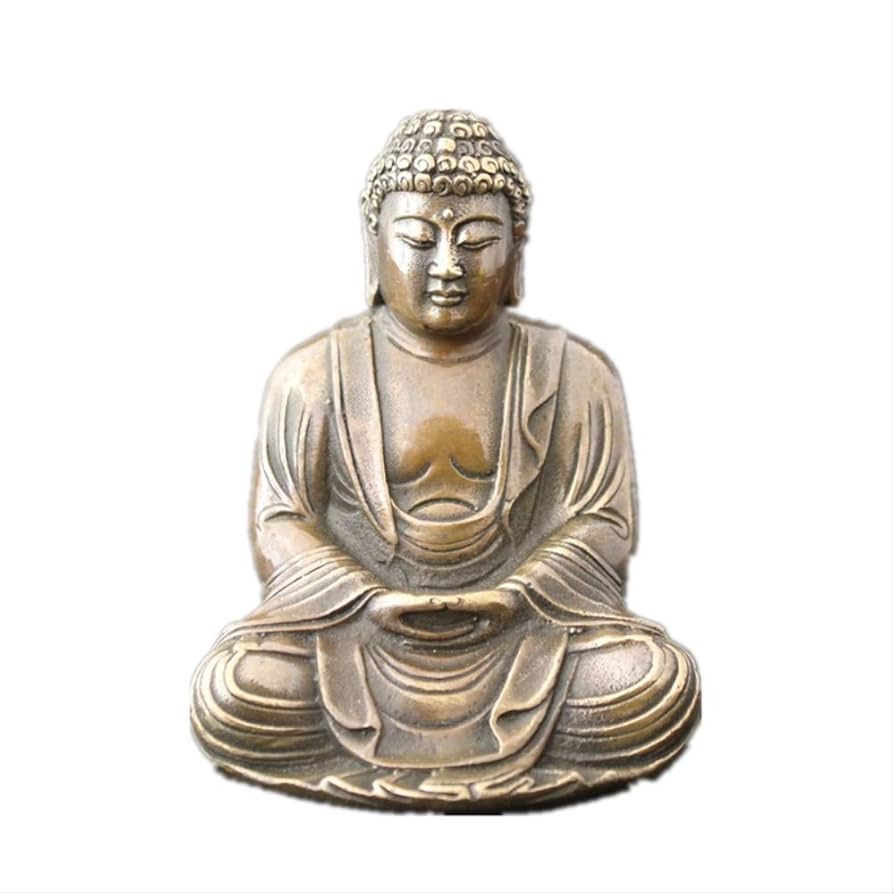 Amazon｜ラッキーブッダ、仏像、純銅釈迦牟尼如来仏禅仏教小仏像観音大