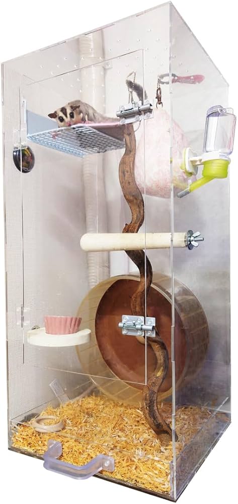 Amazon | フクロモモンガアクリルケージ | ノーブランド品 | 飼育