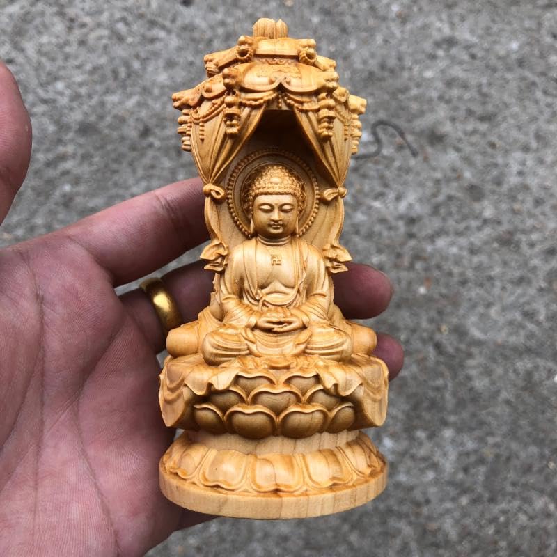 Amazon｜木彫りの仏像 阿弥陀三尊 【 阿弥陀如来 観音菩薩 勢至菩薩