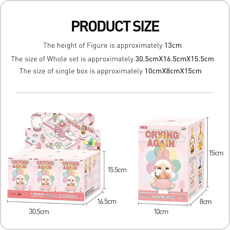 Amazon.co.jp: POP MART CRYBABY Crying Again シリーズ フェイス
