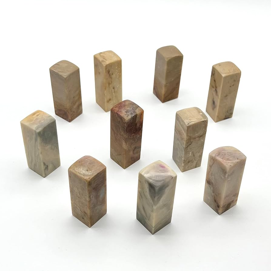 遼寧石 印材 印石 大材 公募用 書法展 篆刻 7cm 3点セット ① 遼寧石