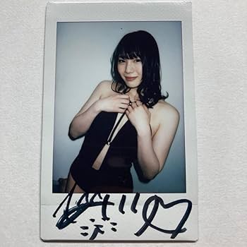 鈴村あいり 直筆サイン入りチェキ チェキ コスプレ ホワイト ブラック