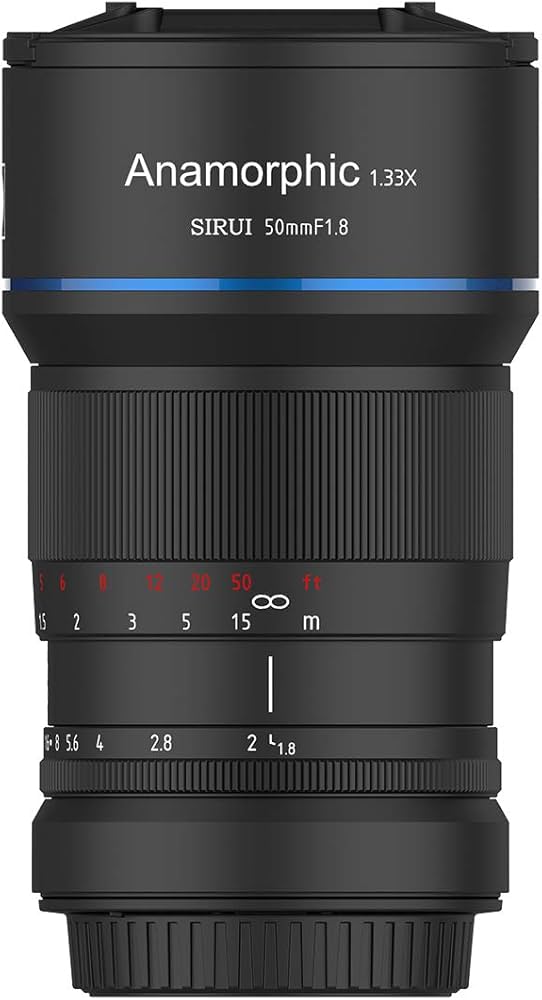 Amazon.com : SIRUI 50mm F1.8 1.33X APS-C Anamorphic Lens for E