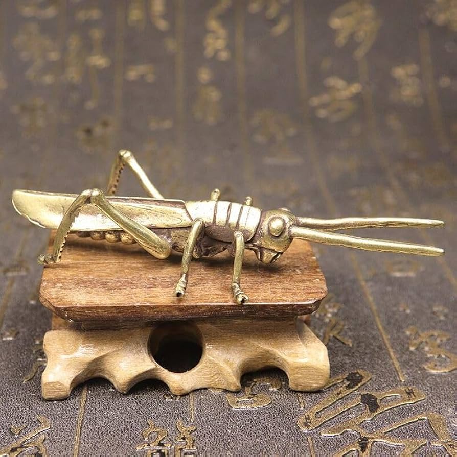 Amazon.co.jp: 56g バッタ ばった 飛蝗 昆虫 動物 茶道具 置物 置き物