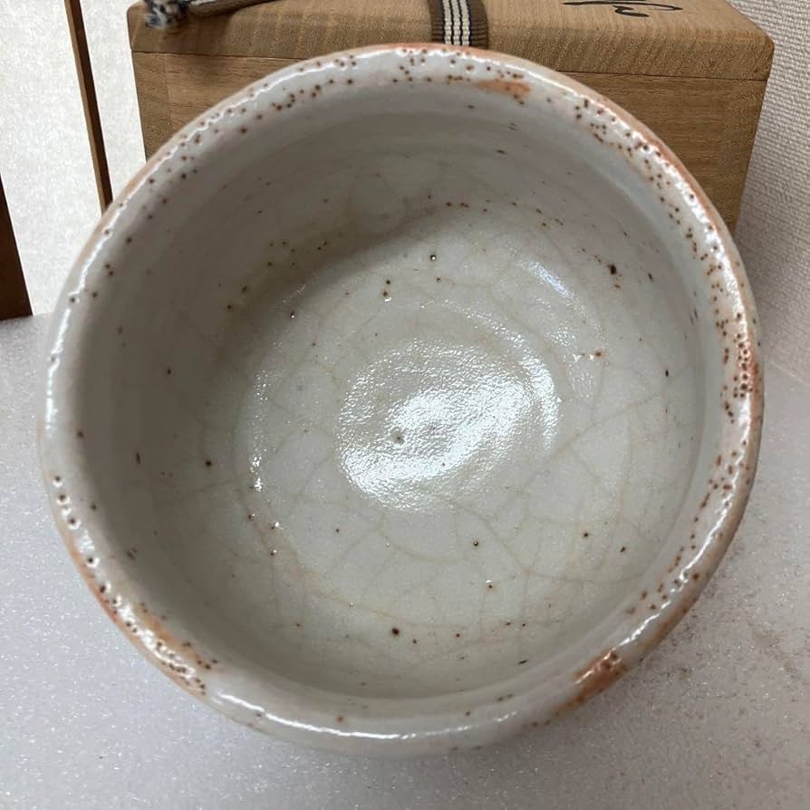 Amazon.co.jp: 茶道具 志野茶碗 岐阜県無形文化財 樋口統三 N238SC 造