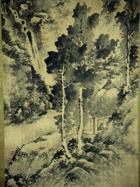 Amazon.co.jp: 安藤栄年 日本画 山水画 掛け軸 掛軸 骨董 古玩 : おもちゃ