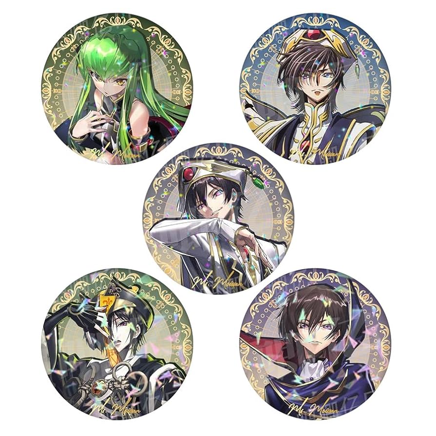 コードギアス 反逆のルルーシュ ハート型缶バッジ ルルーシュ 枢木