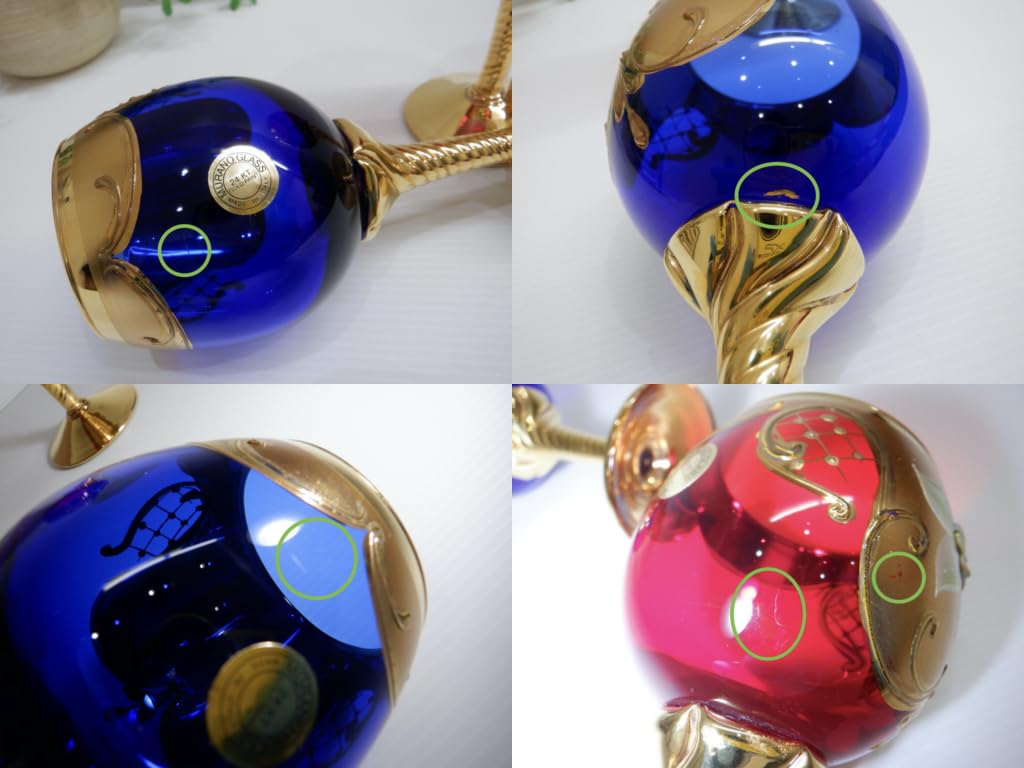 MURANO GLASS ムラノ ブルー ライオン モチーフ 装飾 デカンタ MURANO