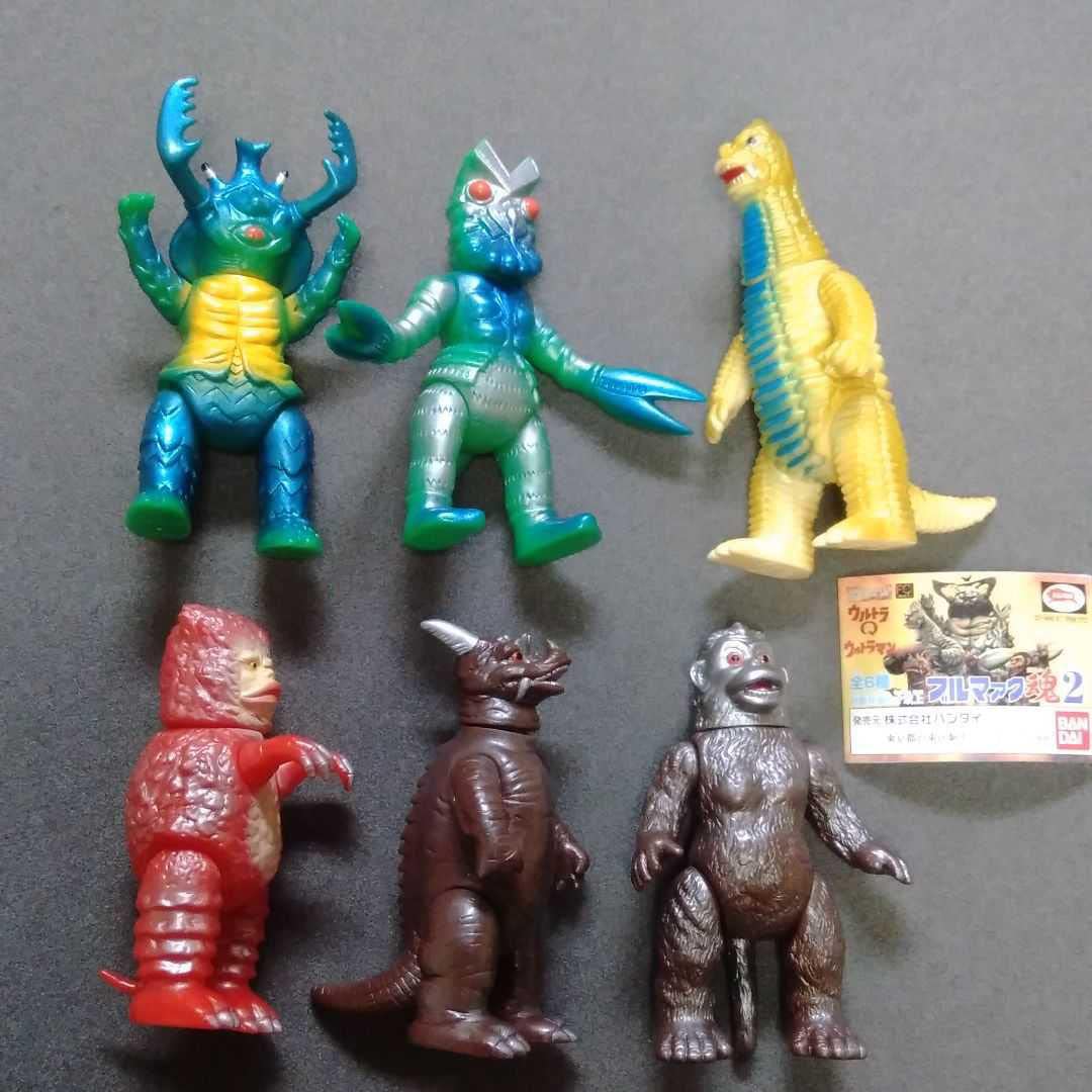 ソフビ人形 5体セット 昭和レトロ ウルトラマン 怪獣 仮面ライダー 6