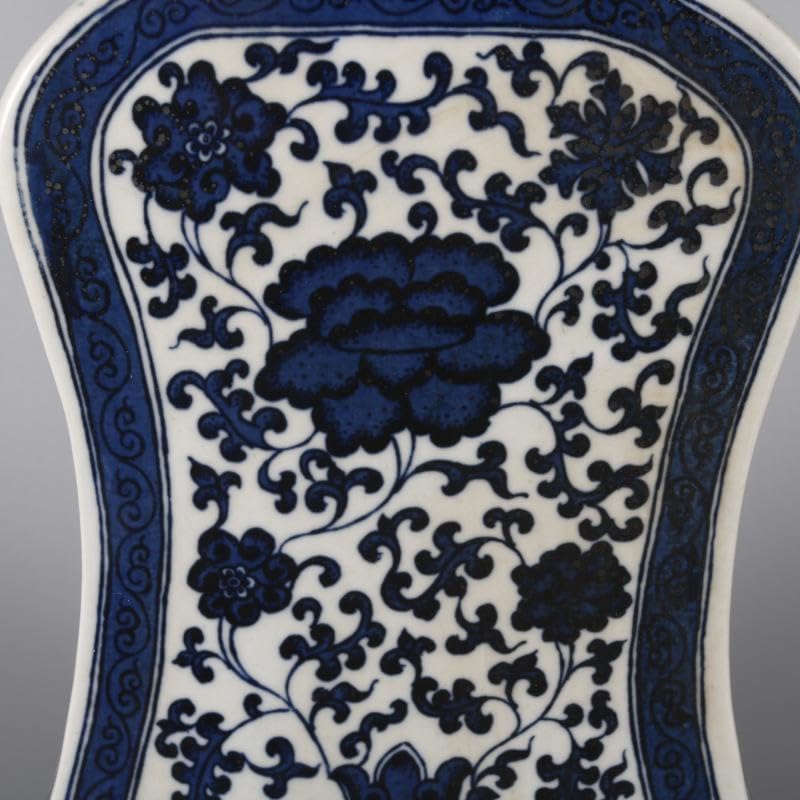 Amazon.co.jp: 清乾隆青花両耳纏枝紋扁瓶景徳鎮 花瓶 陶磁器 装飾品