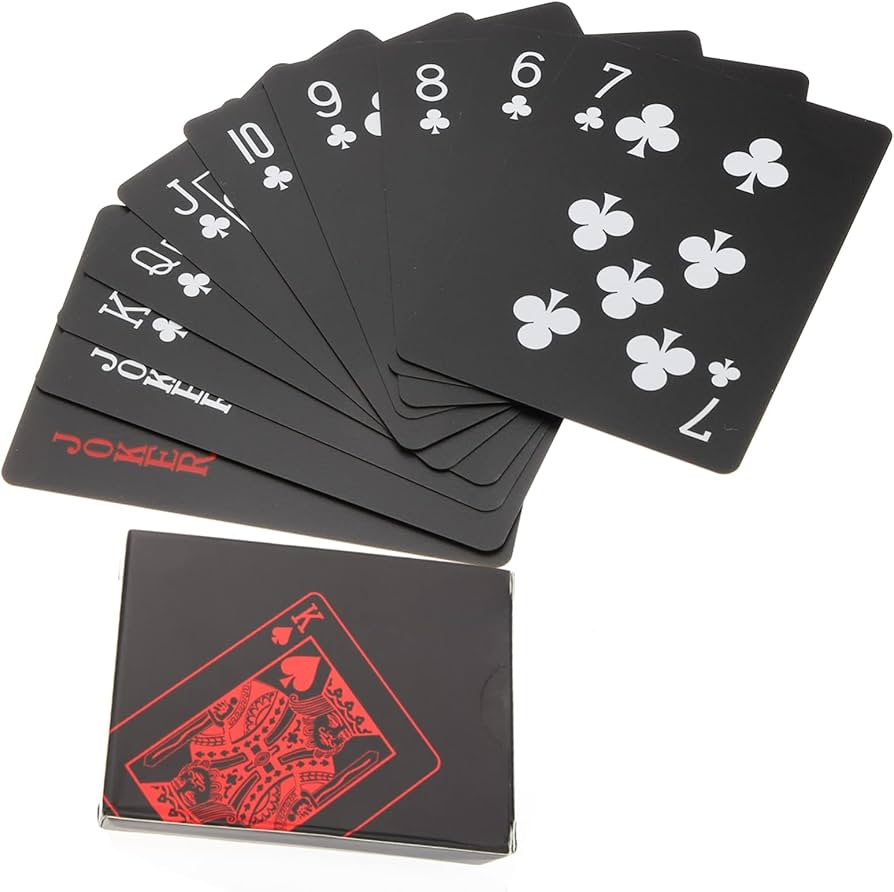 Amazon.co.jp: HOOTNEE 繊細なカード ブラックpvc防水カード 2箱セット