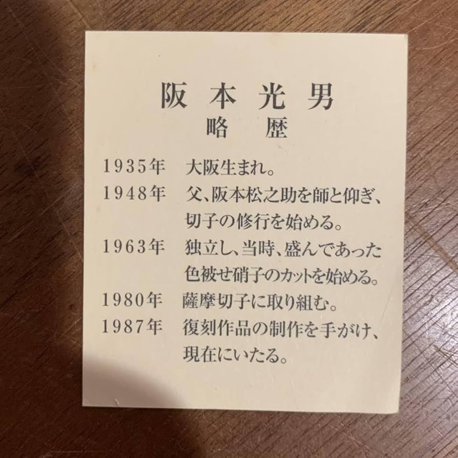 Amazon.co.jp: 超 阪本光男 薩摩切子 八角 籠目 高杯 盃 グラス 藍 青