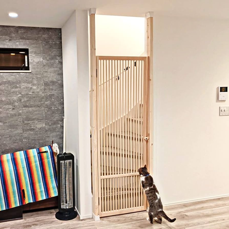 にゃんドア 脱走防止ゲート wanyanya わにゃにゃ 大型ペットフェンス